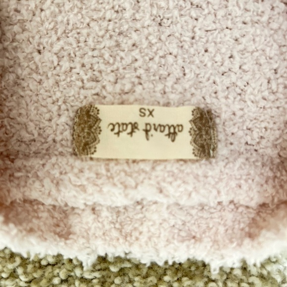 Altar'd State blush Pink & Gray Striped colorblock casual oversized Sweater xs - Picture 10 of 10